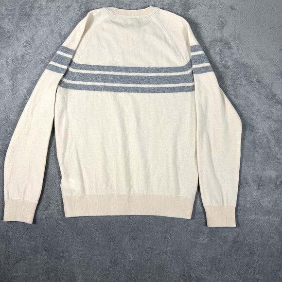 J.Crew Men’s M Cashmere Marine Stripe Sweater NWT Luxe Knit Quiet Luxury - Picture 5 of 10